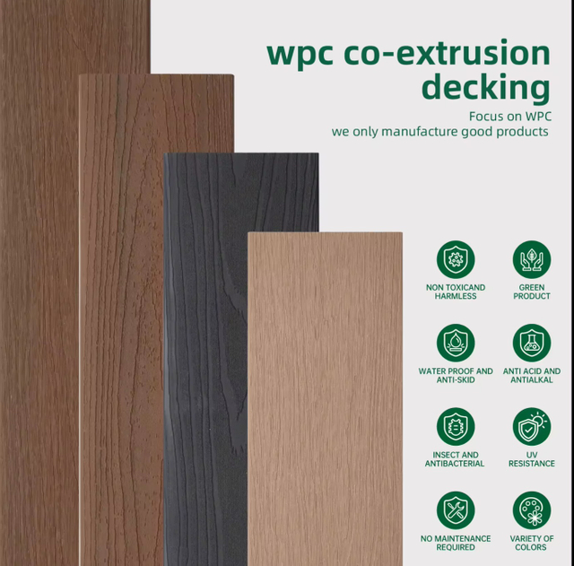 LWD-E2100 Papan Decking WPC Penyemperitan Bersama Gaya Eropah 