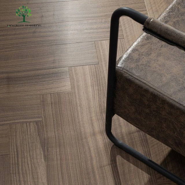 LWD-EB022 Lantai Herringbone Kayu Walnut Amerika