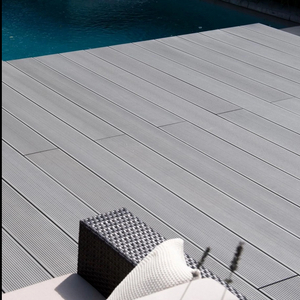 LWD-E6100 Berkualiti Tinggi Rintangan Uv Kayu Luaran Plastik Komposit Wpc Anti-slip Decking Komposit