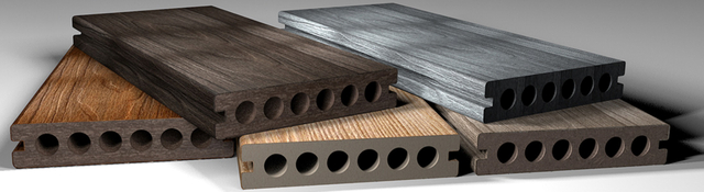 LWD-A2006 3D Plastik Mesra Alam Komposit Wpc Papan Decking Decking Taman