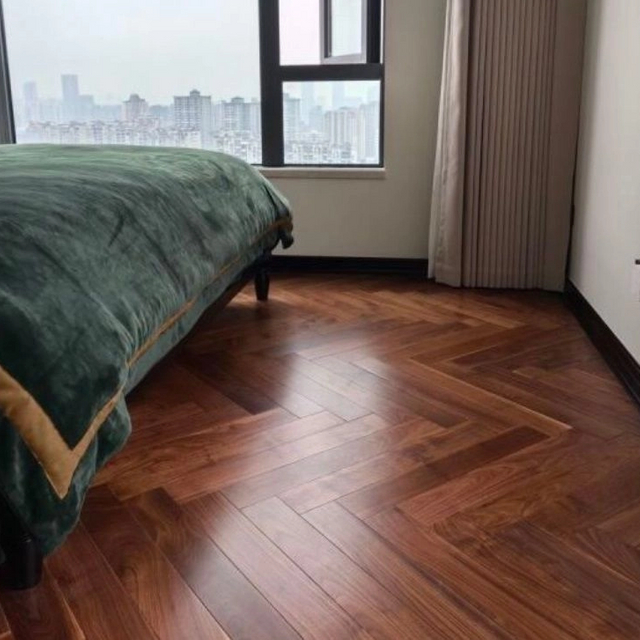 LWD-EB023 American Black Walnut Herringbone Parket Walnut Fishbone Parket