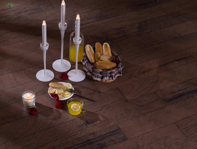 LWD-EB041 Lantai Kayu Kejuruteraan Kayu Santos Magogany