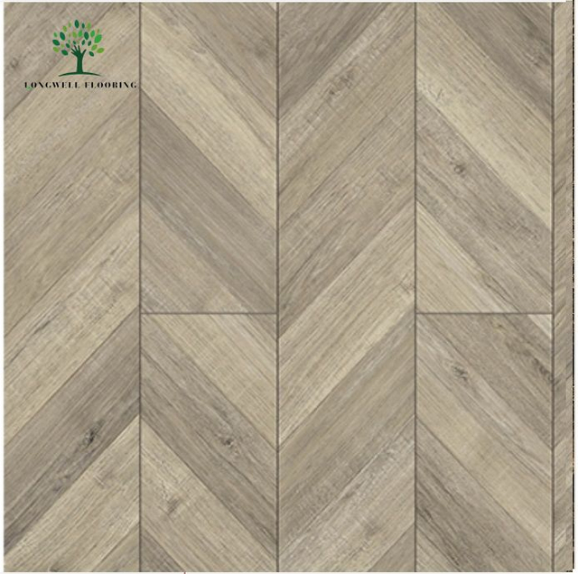Lantai LWD-L10166 Chevron Fishbone Parket LVT